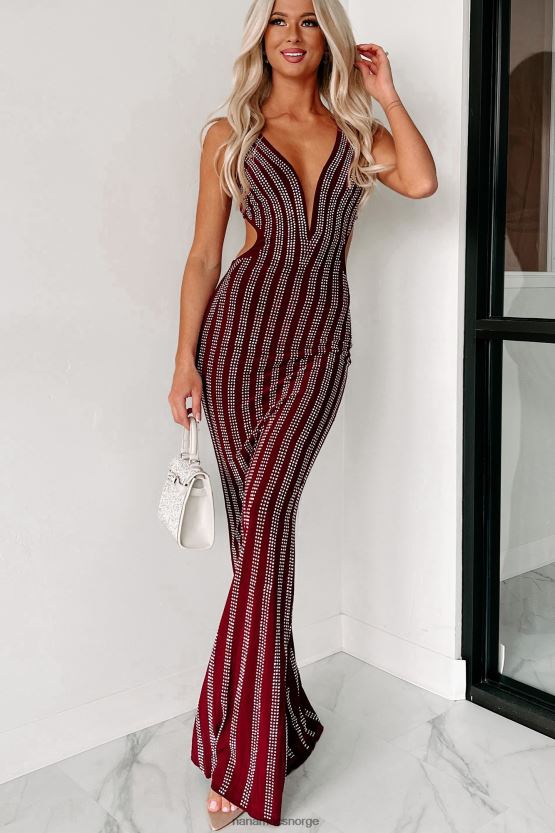 vin NanaMacs øyeblikk å gnistre rhinestone stripe kveldskjole 402NJ02371