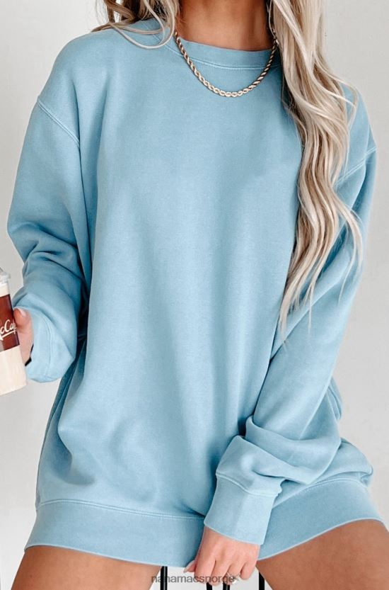 lyse blå NanaMacs lett genser med rund hals 402NJ0666