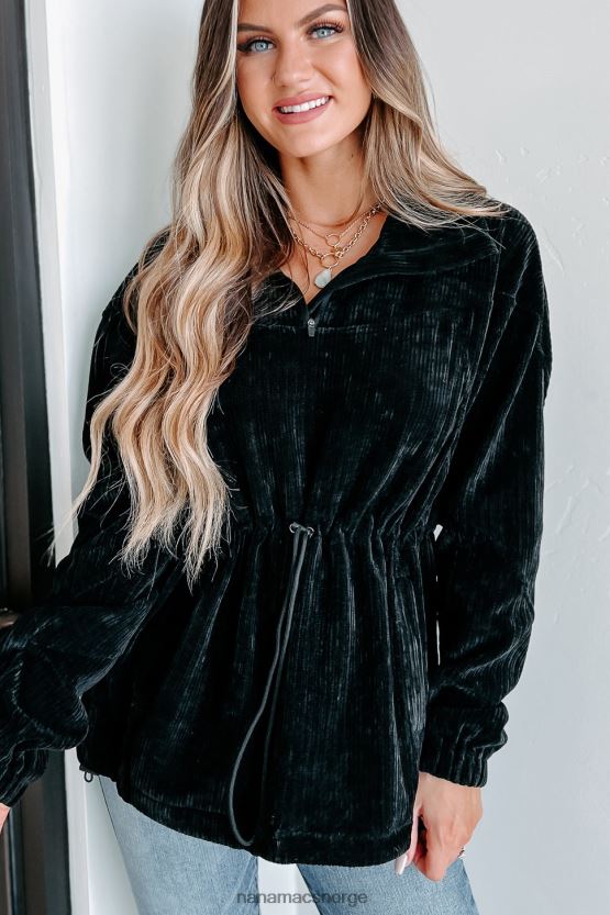 svart NanaMacs interessant perspektiv cordfløyelgenser 402NJ03813