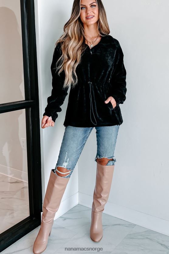 svart NanaMacs interessant perspektiv cordfløyelgenser 402NJ03813