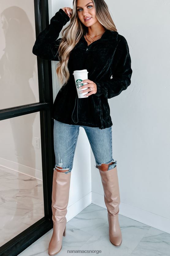 svart NanaMacs interessant perspektiv cordfløyelgenser 402NJ03813