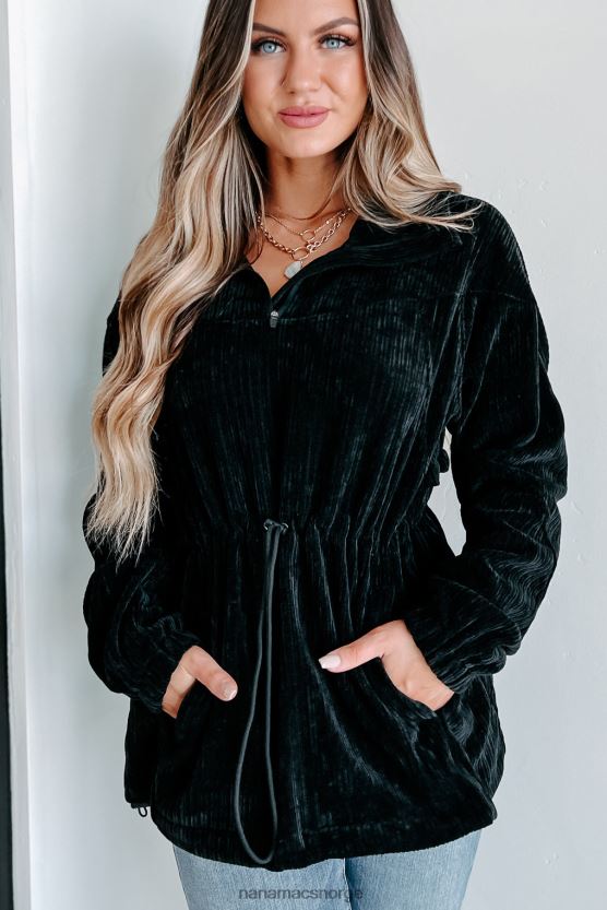 svart NanaMacs interessant perspektiv cordfløyelgenser 402NJ03813