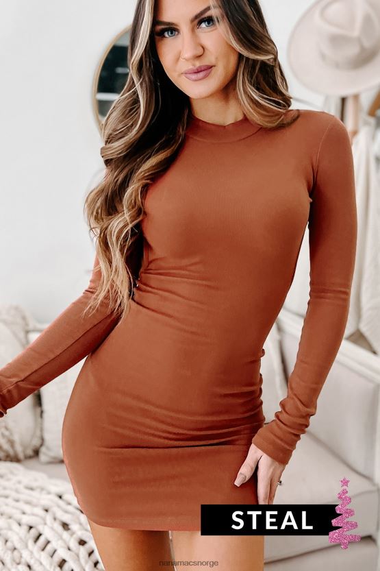 terrakotta NanaMacs lagre unnskyldninger åpne bakside bodycon 402NJ02474