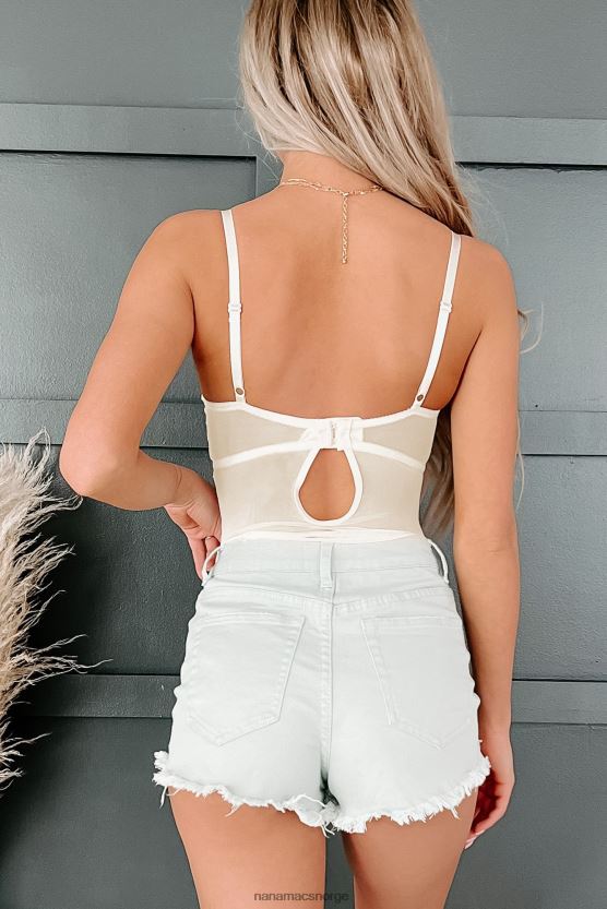 champagne NanaMacs vakker blikkpolstret bodysuit med blonder 402NJ0432