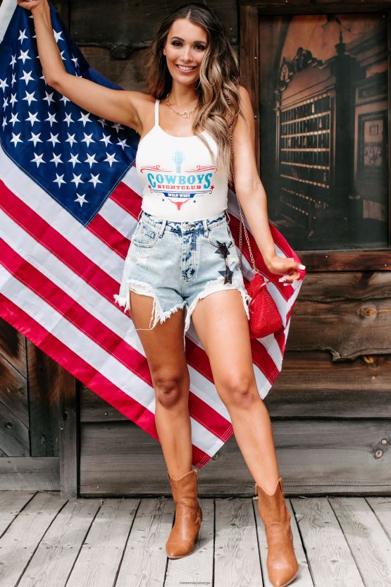 fransk vanilje NanaMacs grafisk bodysuit for cowboys nattklubb 402NJ03576