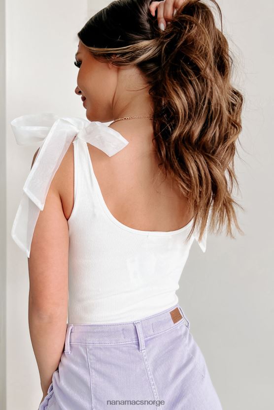 hvit NanaMacs blendet av håp tie-skulder bodysuit 402NJ0312