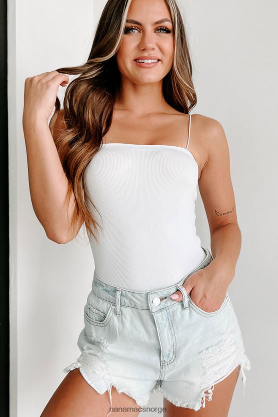 hvit NanaMacs gode ting kommer, ribbet basic body 402NJ0302