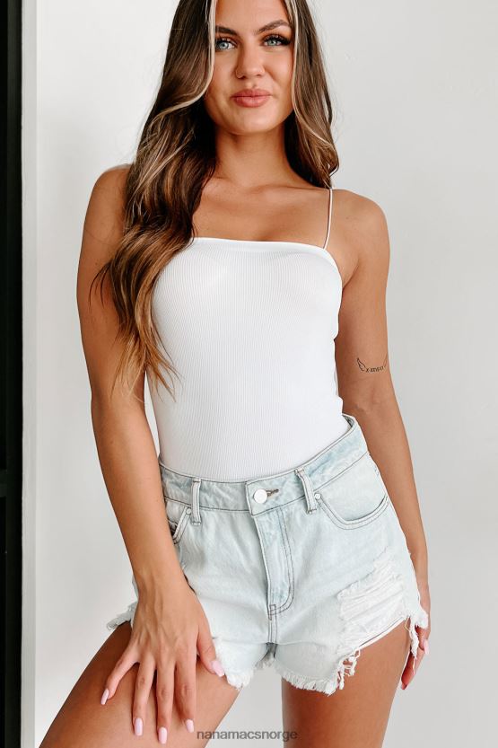 hvit NanaMacs gode ting kommer, ribbet basic body 402NJ0302