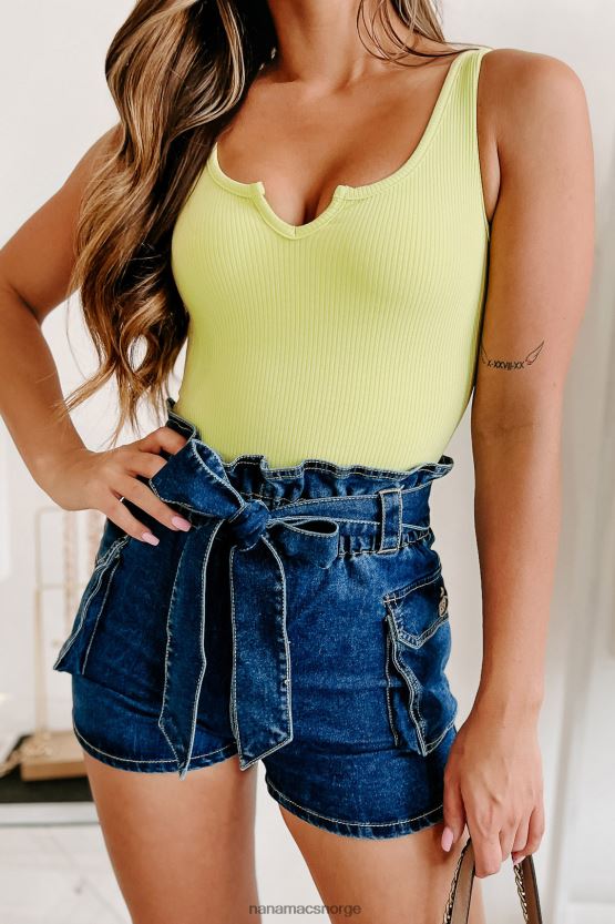 lime NanaMacs dawson ribbet tank bodysuit 402NJ0292