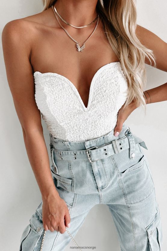 off white NanaMacs kyst timing stroppeløs teksturert body 402NJ0467