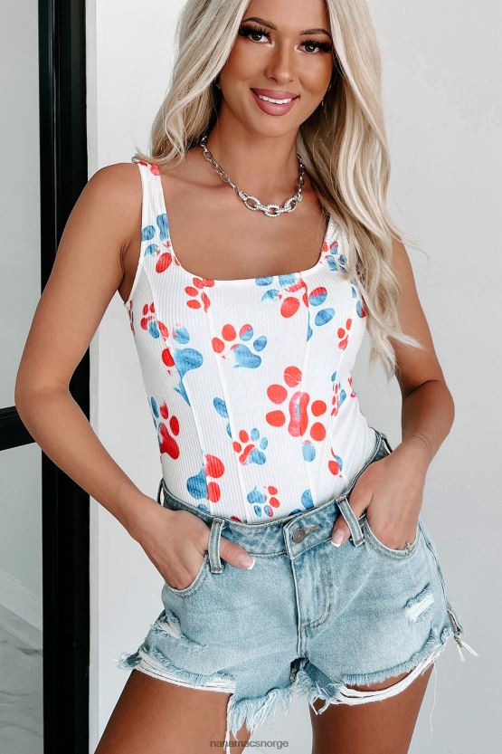 poter NanaMacs patriotiske poter original bodysuit med potetrykk 402NJ01540