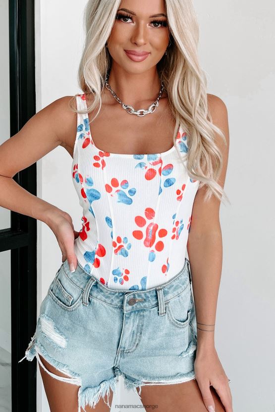 poter NanaMacs patriotiske poter original bodysuit med potetrykk 402NJ01540