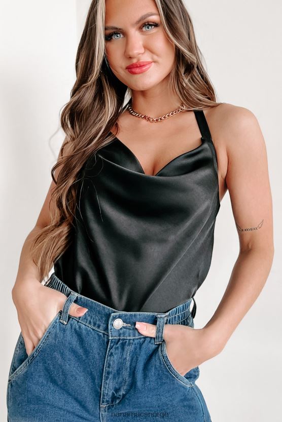 svart NanaMacs for alltid elegant bodysuit med grimekappe 402NJ0463