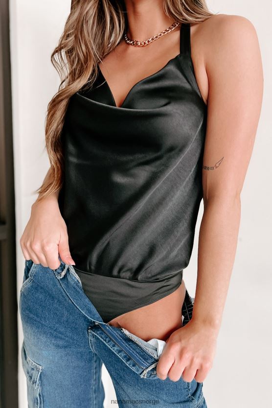 svart NanaMacs for alltid elegant bodysuit med grimekappe 402NJ0463