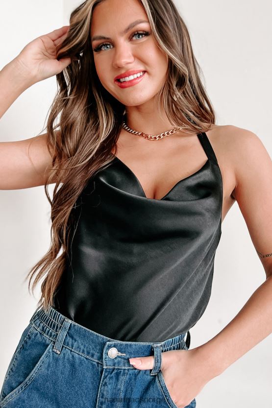 svart NanaMacs for alltid elegant bodysuit med grimekappe 402NJ0463