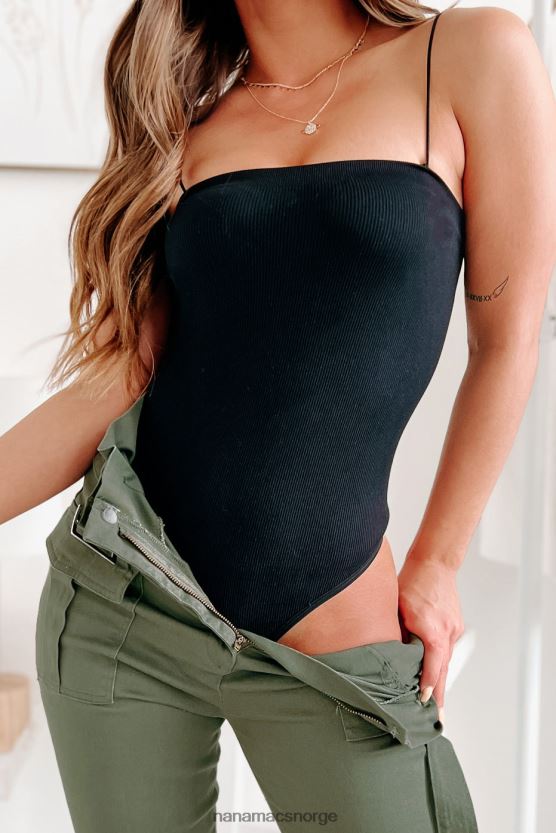 svart NanaMacs gode ting kommer, ribbet basic body 402NJ0300