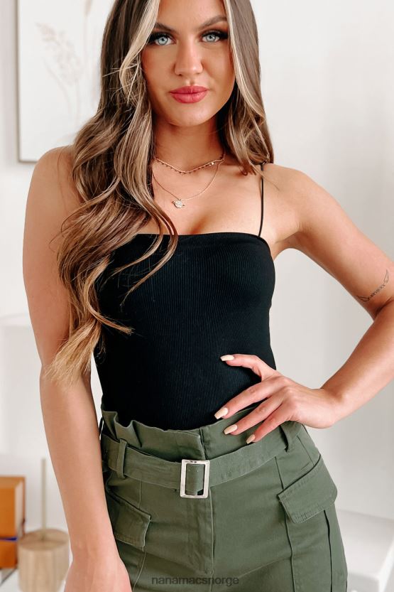 svart NanaMacs gode ting kommer, ribbet basic body 402NJ0300