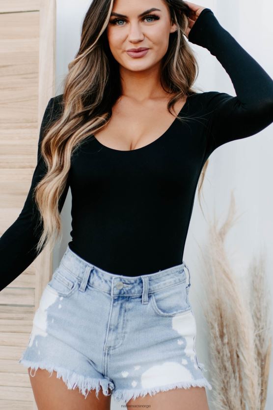 svart NanaMacs macie original bodysuit med v-hals 402NJ0326