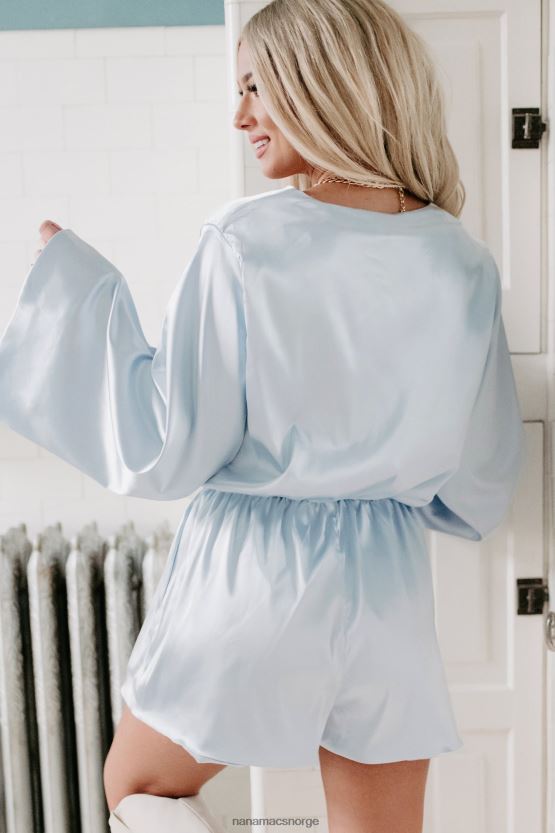 blå NanaMacs går steder vidermet sateng romper 402NJ02679