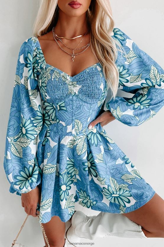 blå grønn NanaMacs karismatisk øyeblikk floral trykt langermet bukse 402NJ02557