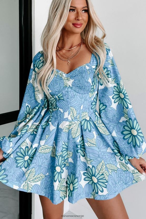 blå grønn NanaMacs karismatisk øyeblikk floral trykt langermet bukse 402NJ02557