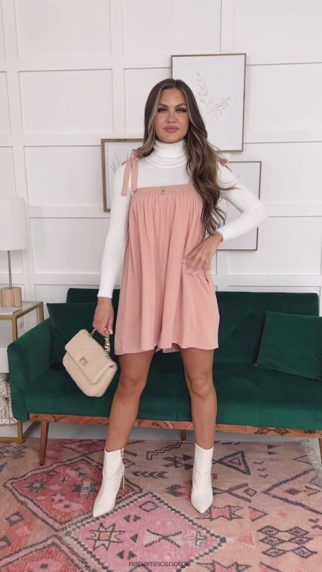 rødme NanaMacs leken flørt tie-skulder lin romper 402NJ02647