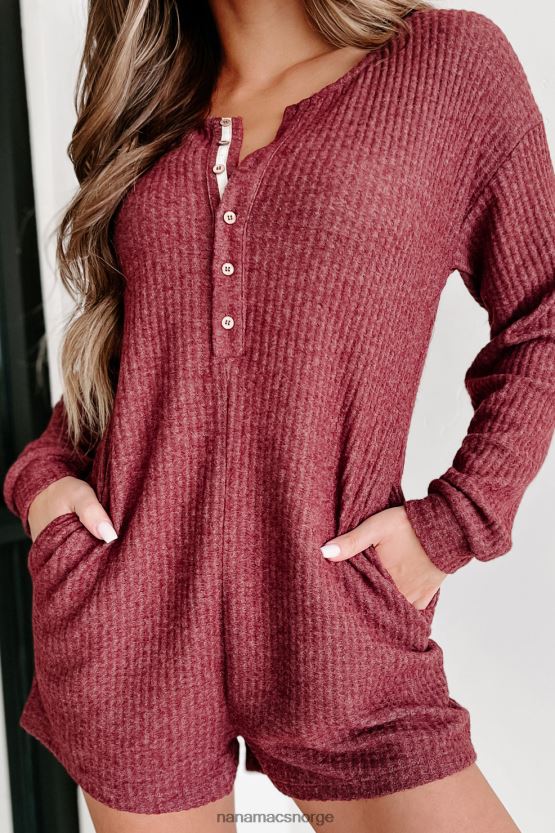 vin NanaMacs en natt hjemme langermet vaffelstrikket bukse 402NJ02659