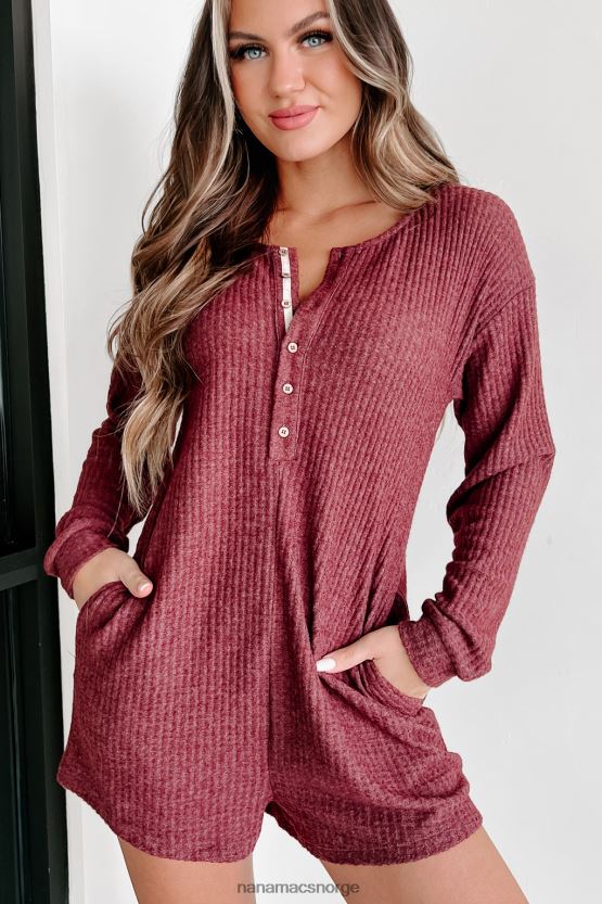 vin NanaMacs en natt hjemme langermet vaffelstrikket bukse 402NJ02659