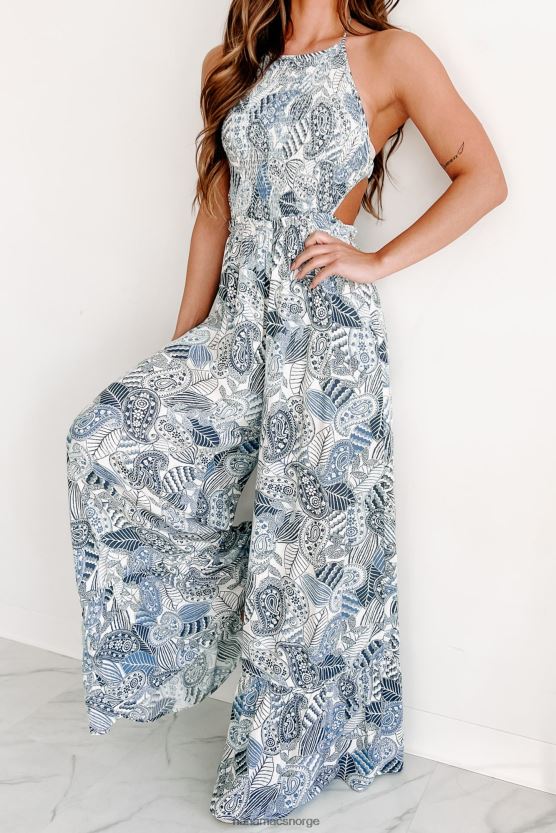 blå NanaMacs for alltid din grime neck backless jumpsuit 402NJ02621