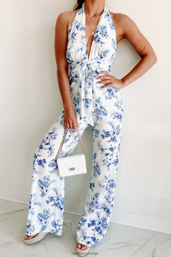 blå NanaMacs på ferie halter neck jumpsuit 402NJ02617