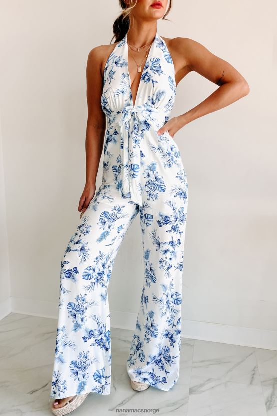 blå NanaMacs på ferie halter neck jumpsuit 402NJ02617