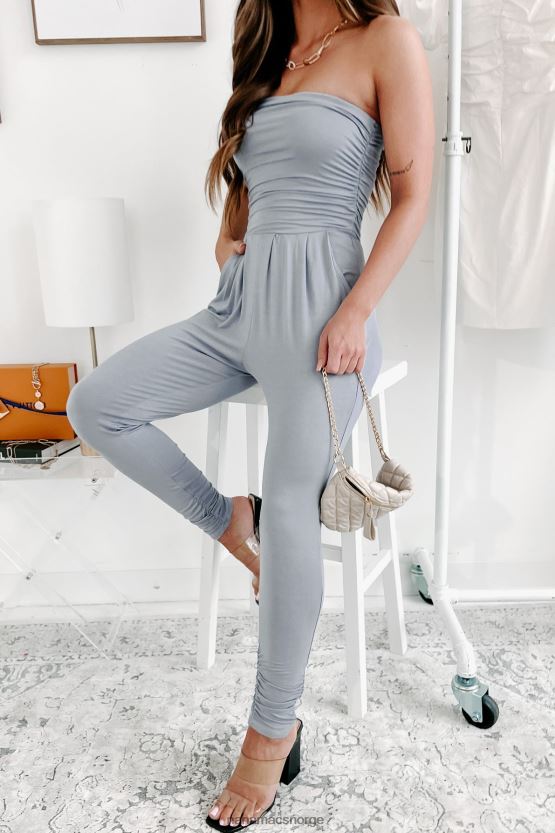 blågrå NanaMacs holder meg glad stroppeløs jumpsuit 402NJ02600