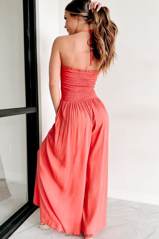 korall NanaMacs hva en følelse halter neck wide leg jumpsuit 402NJ02580