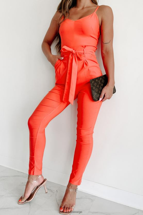 koralloransje NanaMacs kan bare ikke miste ermeløs jumpsuit med knytebelte 402NJ02502