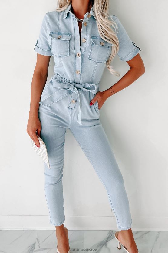 lett denim NanaMacs ærlige dager jobb skinny denim jumpsuit 402NJ02641
