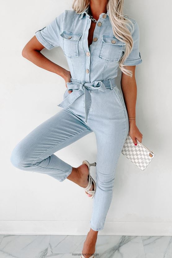 lett denim NanaMacs ærlige dager jobb skinny denim jumpsuit 402NJ02641