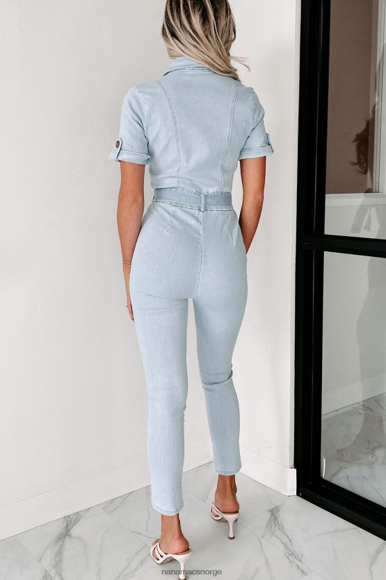 lett denim NanaMacs ærlige dager jobb skinny denim jumpsuit 402NJ02641