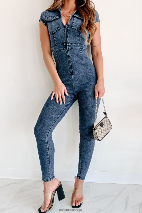 mørk NanaMacs ingen ord glidelås foran jumpsuit 402NJ02494