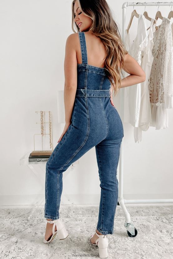 mørk denim NanaMacs hometown hero denimoveraller med belte foran 402NJ02495