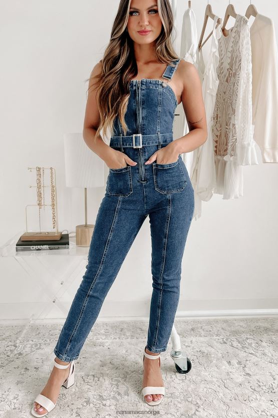 mørk denim NanaMacs hometown hero denimoveraller med belte foran 402NJ02495