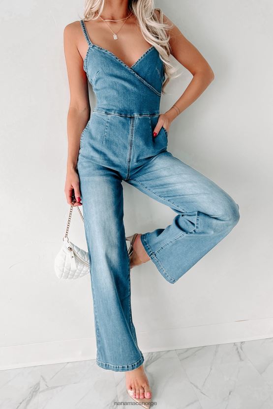 medium NanaMacs enhver dag brede ben denim jumpsuit 402NJ02640