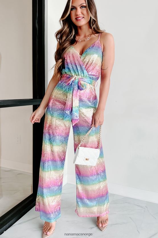 multi NanaMacs som det var paljett wide leg jumpsuit 402NJ02610