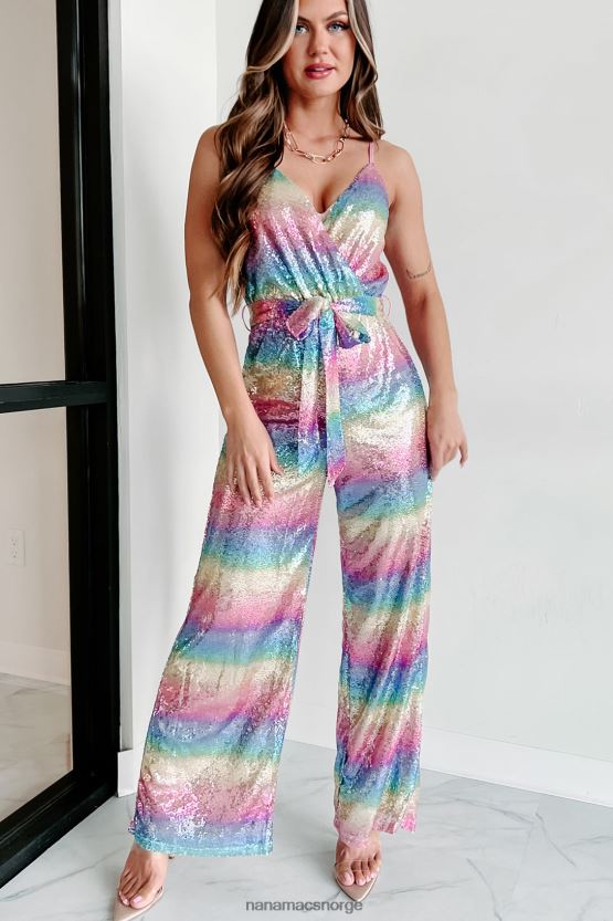 multi NanaMacs som det var paljett wide leg jumpsuit 402NJ02610
