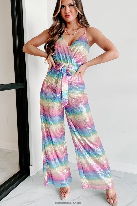multi NanaMacs som det var paljett wide leg jumpsuit 402NJ02610