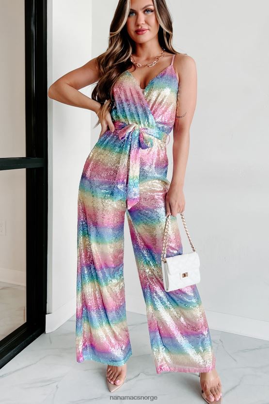 multi NanaMacs som det var paljett wide leg jumpsuit 402NJ02610