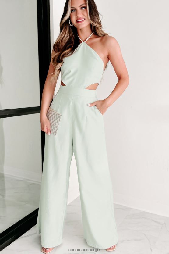 mynte NanaMacs imøtekomme til deg halter neck jumpsuit 402NJ02686
