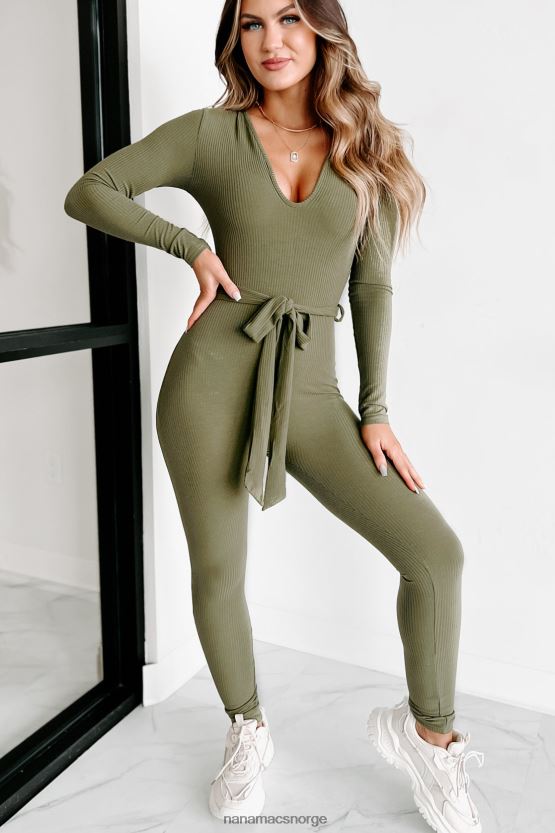 oliven NanaMacs ikke bekymre deg for meg ribbet jumpsuit 402NJ02658