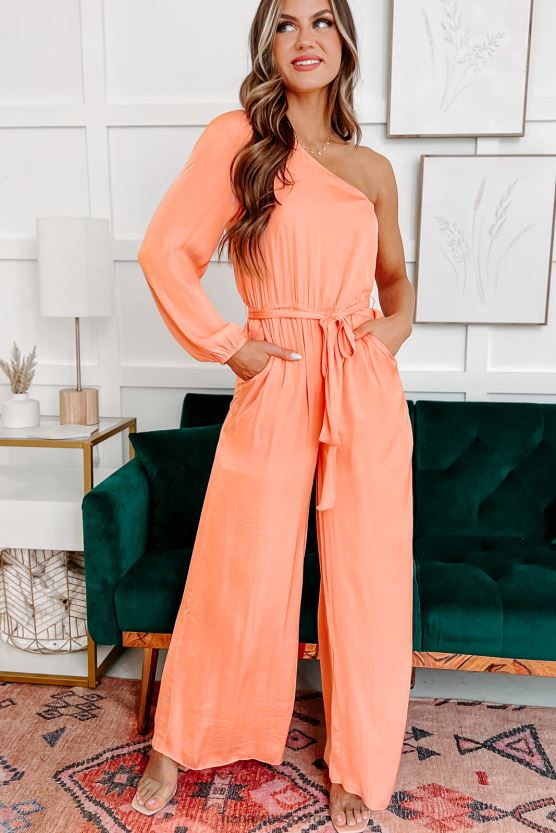 oransje NanaMacs hold det interessant en skulder jumpsuit 402NJ02683