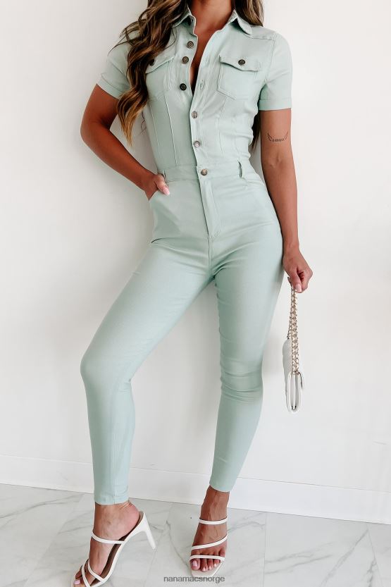 salvie NanaMacs savnet deg i det siste knapp foran skinny leg jumpsuit 402NJ02560