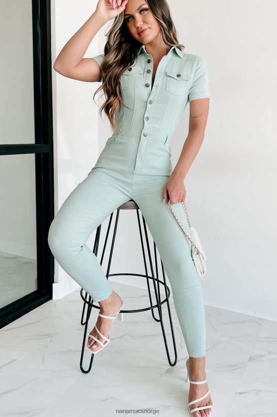salvie NanaMacs savnet deg i det siste knapp foran skinny leg jumpsuit 402NJ02560